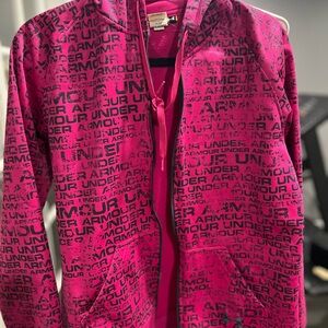 Under Armour Pink Logo Hoodie